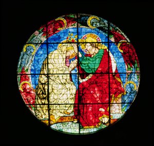 Oculus depicting Coronation of the Virgin, 1438